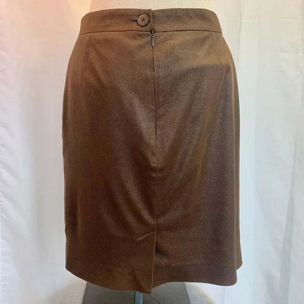 Rodika Zanian brown skirt jacket set sz 40